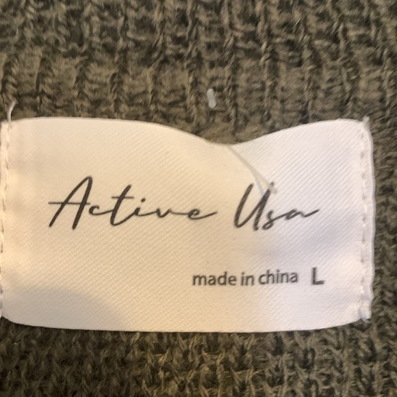 Active USA Dark Green Cardigan/Sweater Size L - Picture 5 of 9